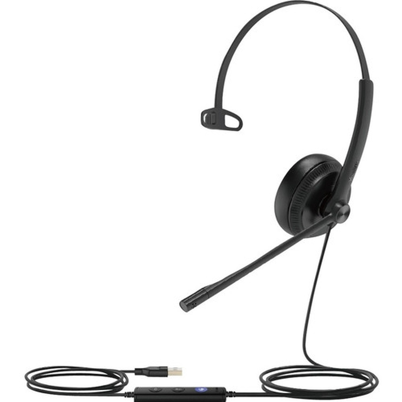 Yealink USB Wired Headset - Mono - USB - Wired - 32 Ohm - 20 Hz - 20 kHz - Over-the-head - Monaural - Supra-aural - 39 ft Cable - - UH34 MONO TEAMS