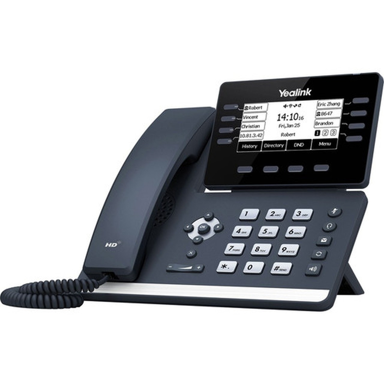 Yealink SIP-T53W IP Phone - Corded - CordedCordless - Bluetooth - Wall Mountable Desktop - Classic Gray - 12 x Total Line - VoIP - - SIP-T53W