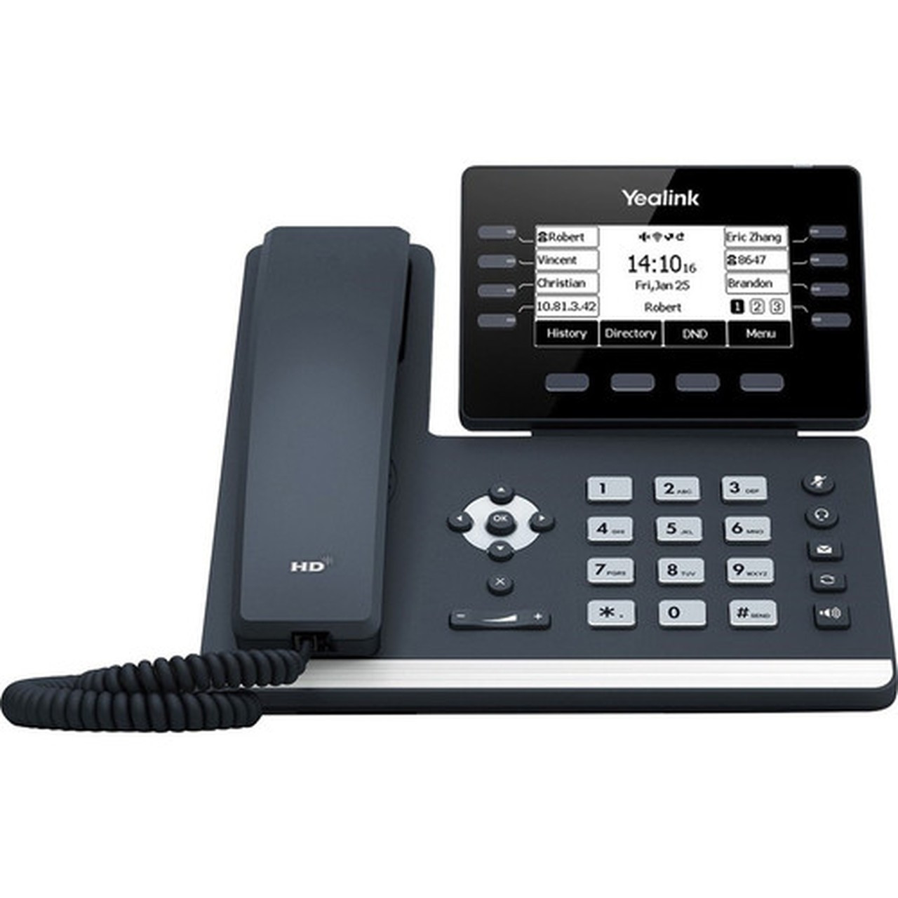 Yealink SIP-T53W IP Phone - Corded - CordedCordless - Bluetooth - Wall Mountable Desktop - Classic Gray - 12 x Total Line - VoIP - - SIP-T53W