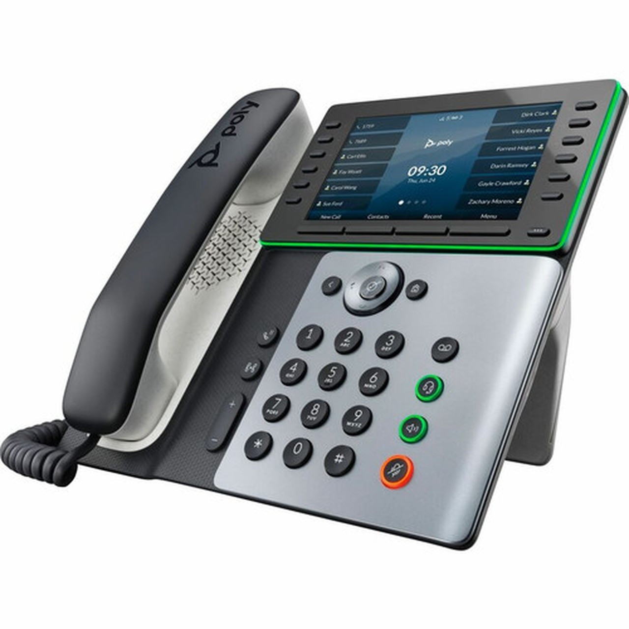 Poly Edge E500 IP Phone - Corded - Corded - Desktop Wall Mountable - Black - VoIP - 2 x Network RJ-45 - PoE Ports 89B56AAABA