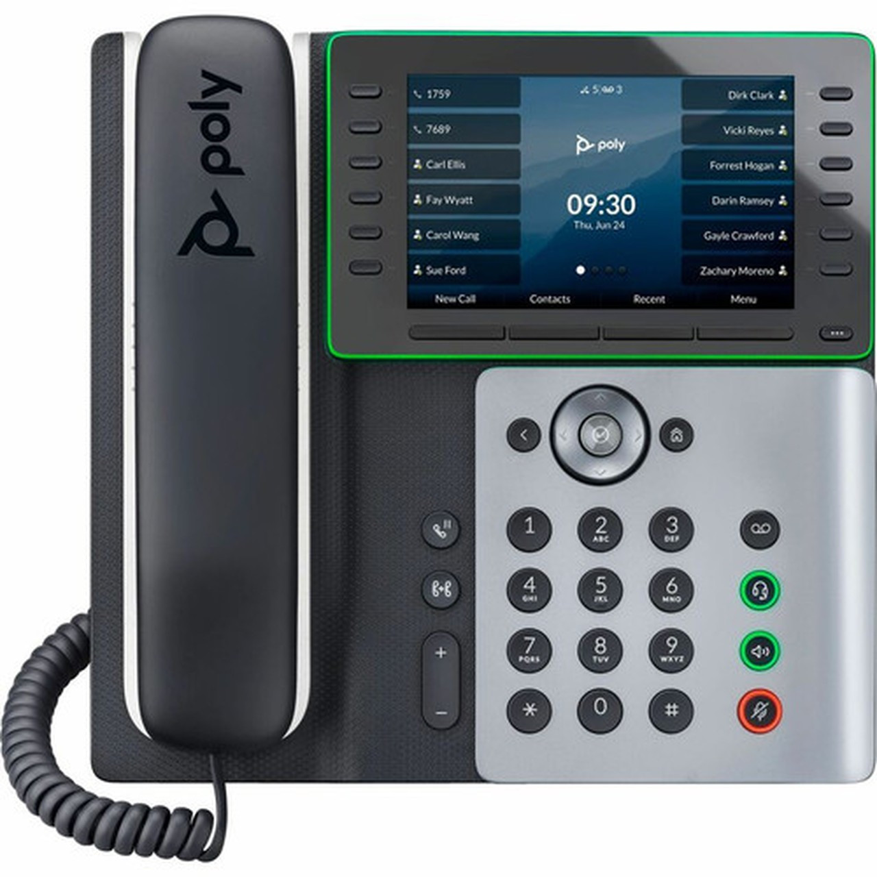 Poly Edge E500 IP Phone - Corded - Corded - Desktop Wall Mountable - Black - VoIP - 2 x Network RJ-45 - PoE Ports 89B56AAABA