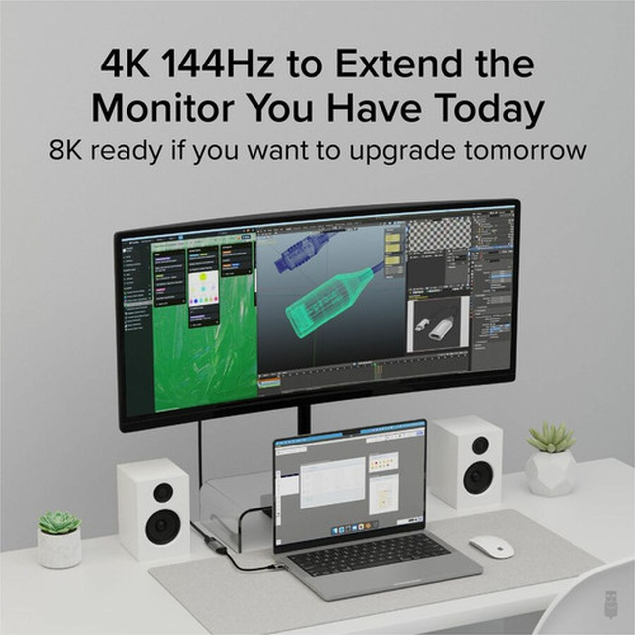 Plugable USB C to HDMI Adapter 8K 60Hz or 4K 144Hz USB4  Thunderbolt to HDMI Adapter - HDMI Adapter for 4K HDR Monitor XPS iPhone USBC-HDMI8K