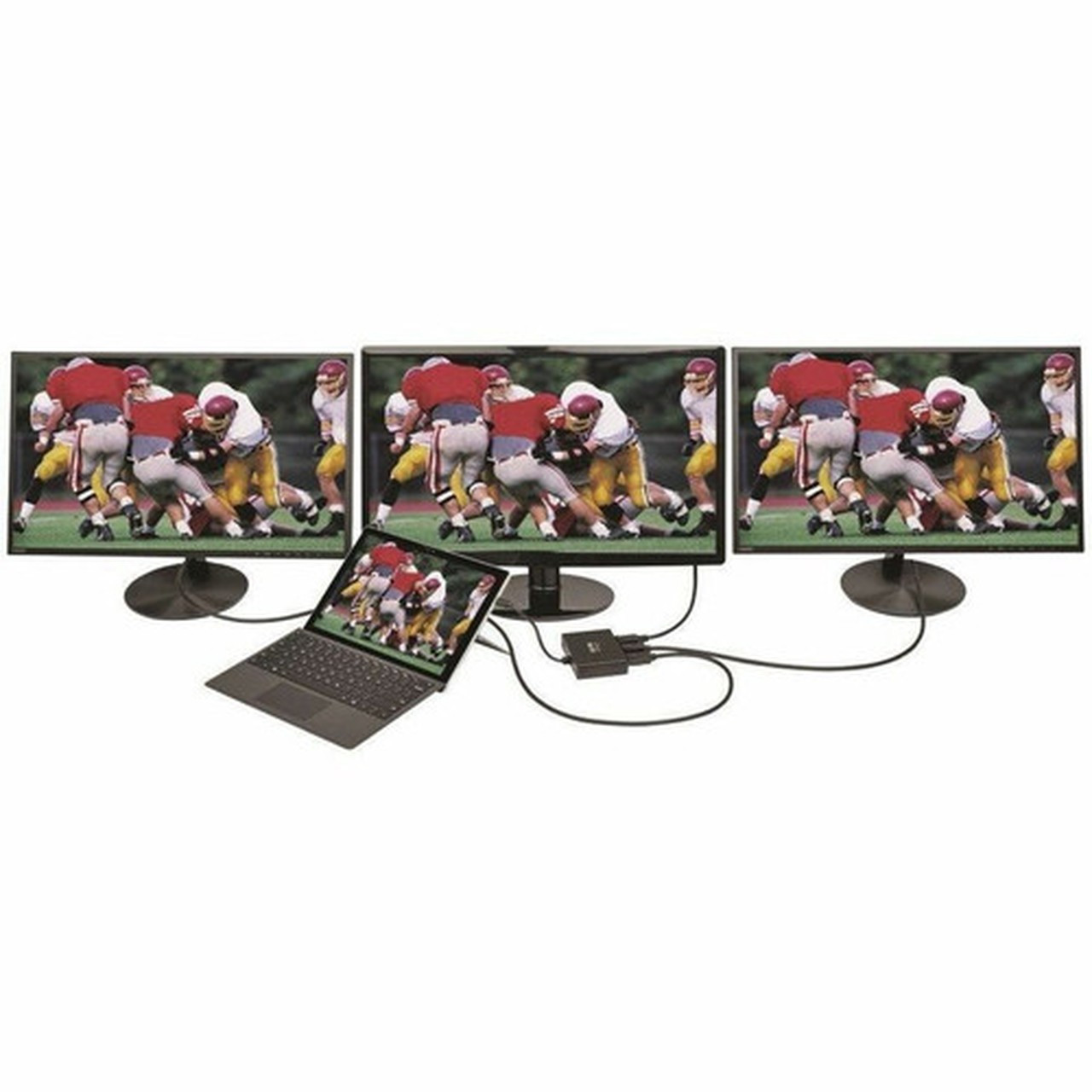 Keyspan 3-Port Mini DisplayPort 12 to DisplayPort Multi-Stream Transport MST Hub 3840 x 2160 4K x 2K UHD - TAA Compliant - 3840 B155-003-DP-V2