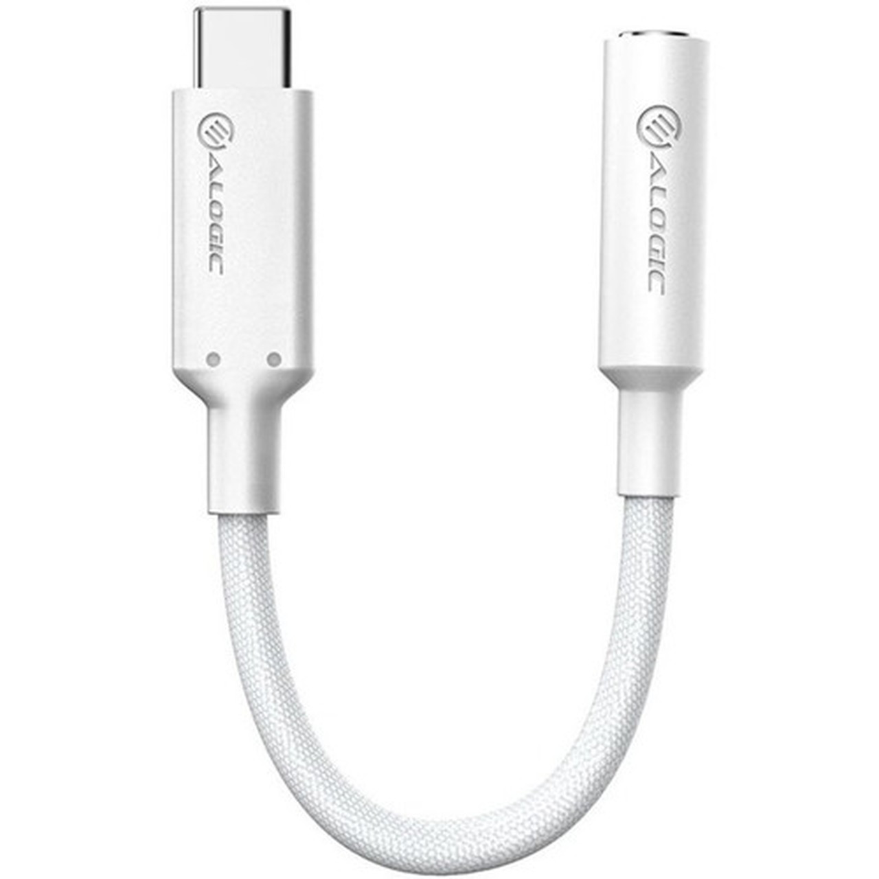 ALOGIC Elements PRO 10cm USB-C to 35mm Audio Adapter - White - 39 Mini-phoneUSB-C Audio Cable for Audio Device Phone Tablet - 1 ELPC35A-WH