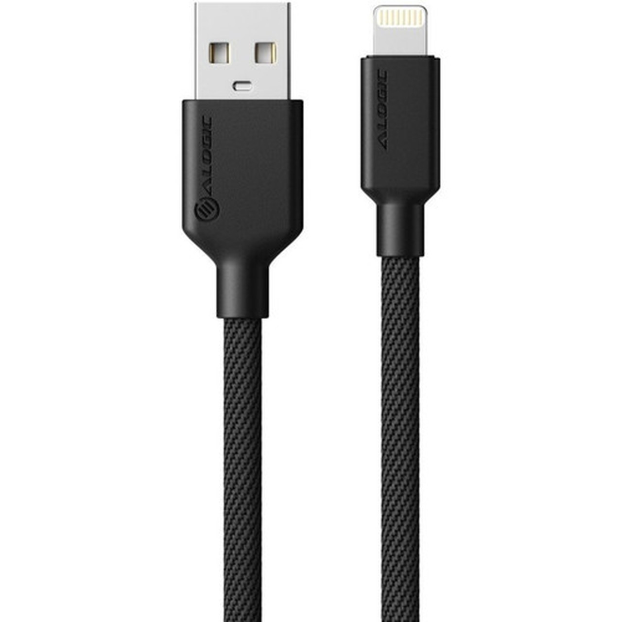 ALOGIC Elements PRO USB-A to Lightning 1m Cable - Black - 33 ft LightningUSB Data Transfer Cable for iPhone iPad iPod - First End ELPA8P01-BK