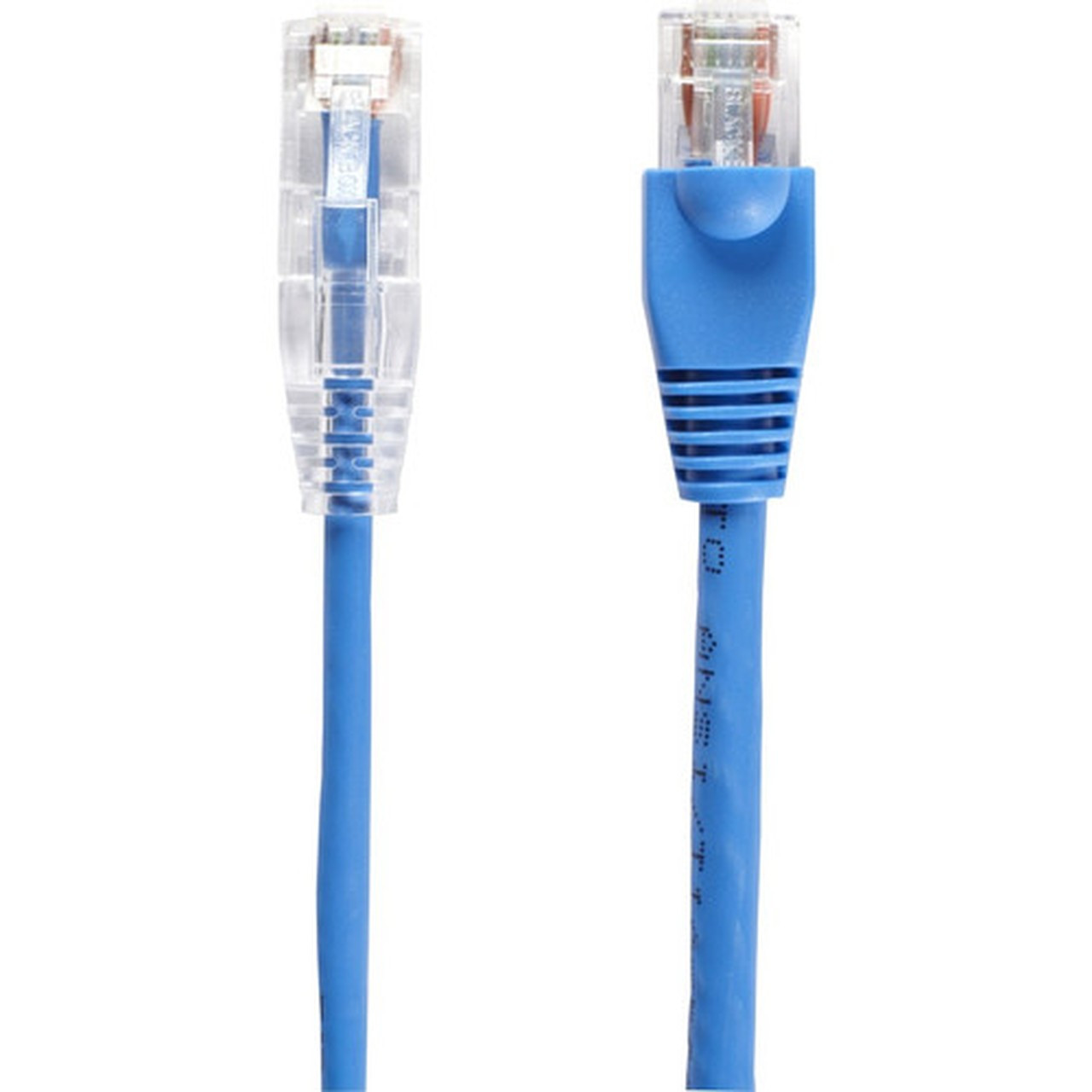 Black Box Slim-Net Cat6 UTP Patch Network Cable - 1 ft Category 6 Network Cable for Patch Panel Wallplate Network Device - First 1 C6PC28-BL-01