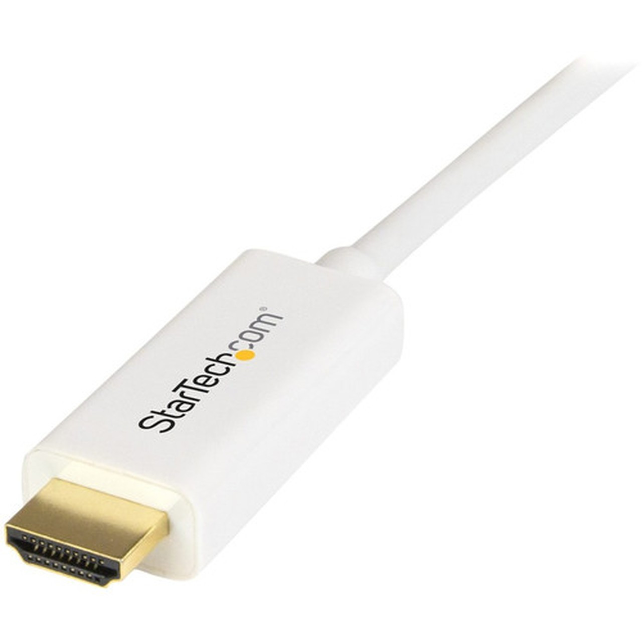 StarTechcom Mini DisplayPort to HDMI Converter Cable - 3 ft 1m - 4K - White - Eliminate clutter by connecting your PC directly to - MDP2HDMM1MW