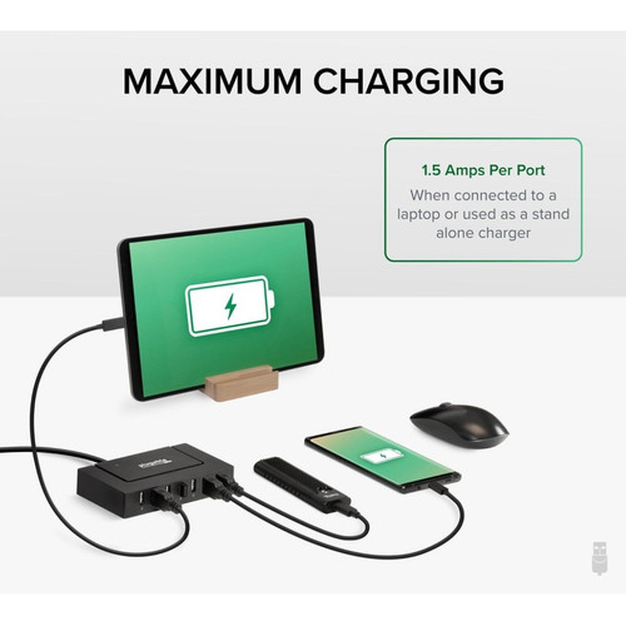 Plugable USB 20 7-Port High Speed Charging Hub with 60W Power Adapter - USB 20 Type A - External - 7 USB Ports - 7 USB 20 - PC USB2-HUB7BC