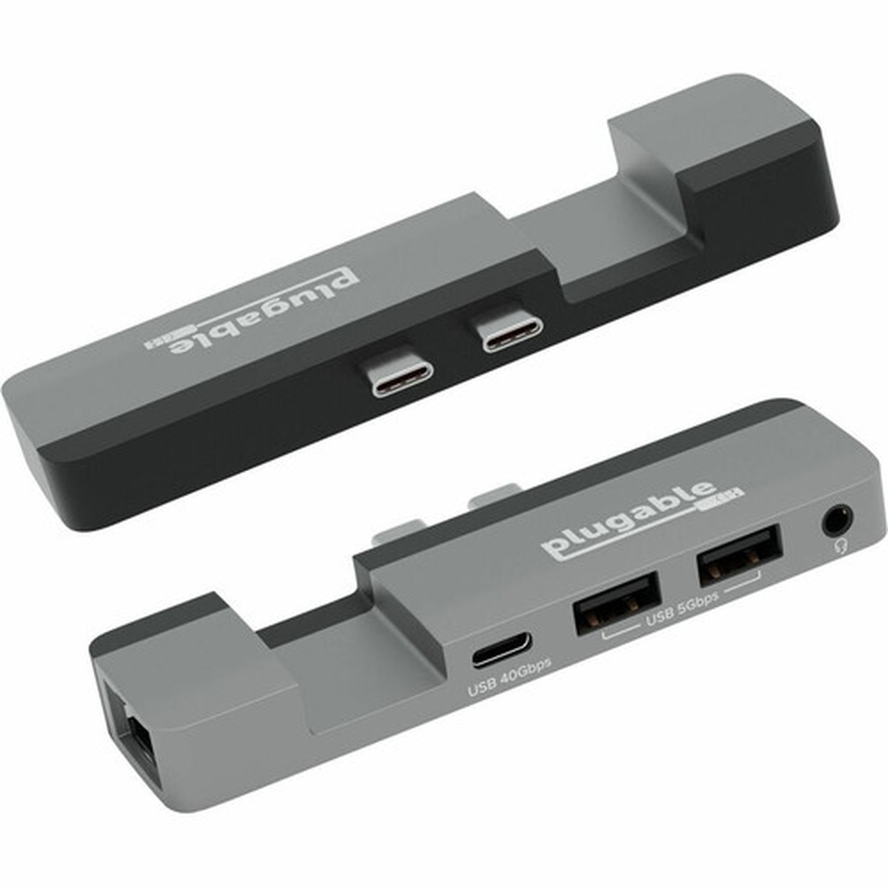 Plugable 5-in-1 USB C Hub Multiport Adapter for MacBook Pro 1416 Inch and Macbook Air M2 designed for Magsafe - Supports Magsafe 2x AMS-5IN1E