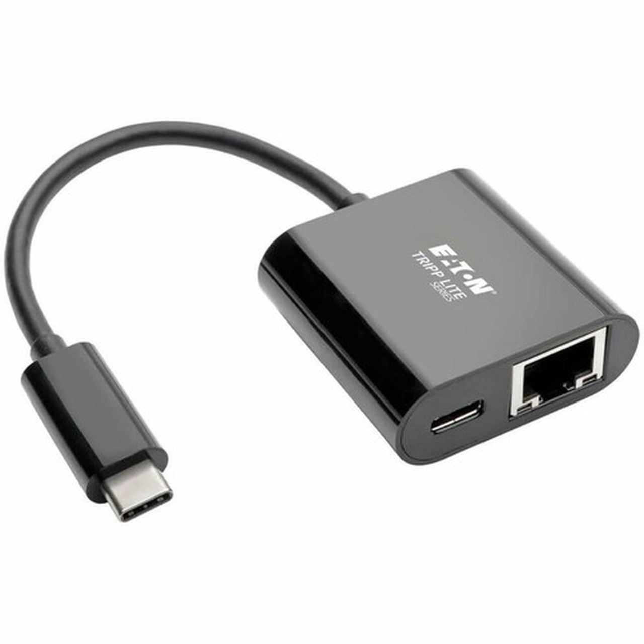 Tripp Lite by Eaton USB-C to Gigabit Network Adapter with USB-C PD Charging - Thunderbolt 3 Black - USB 31 Type C - 1 Ports - 1 - U436-06N-GB-C