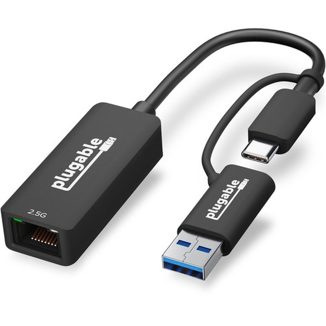 Plugable 25G USB C and USB to Ethernet Adapter 2-in-1 Adapter - Compatible with USB CThunderbolt 3 or USB 30 USB-C to RJ45 25 USBC-E2500