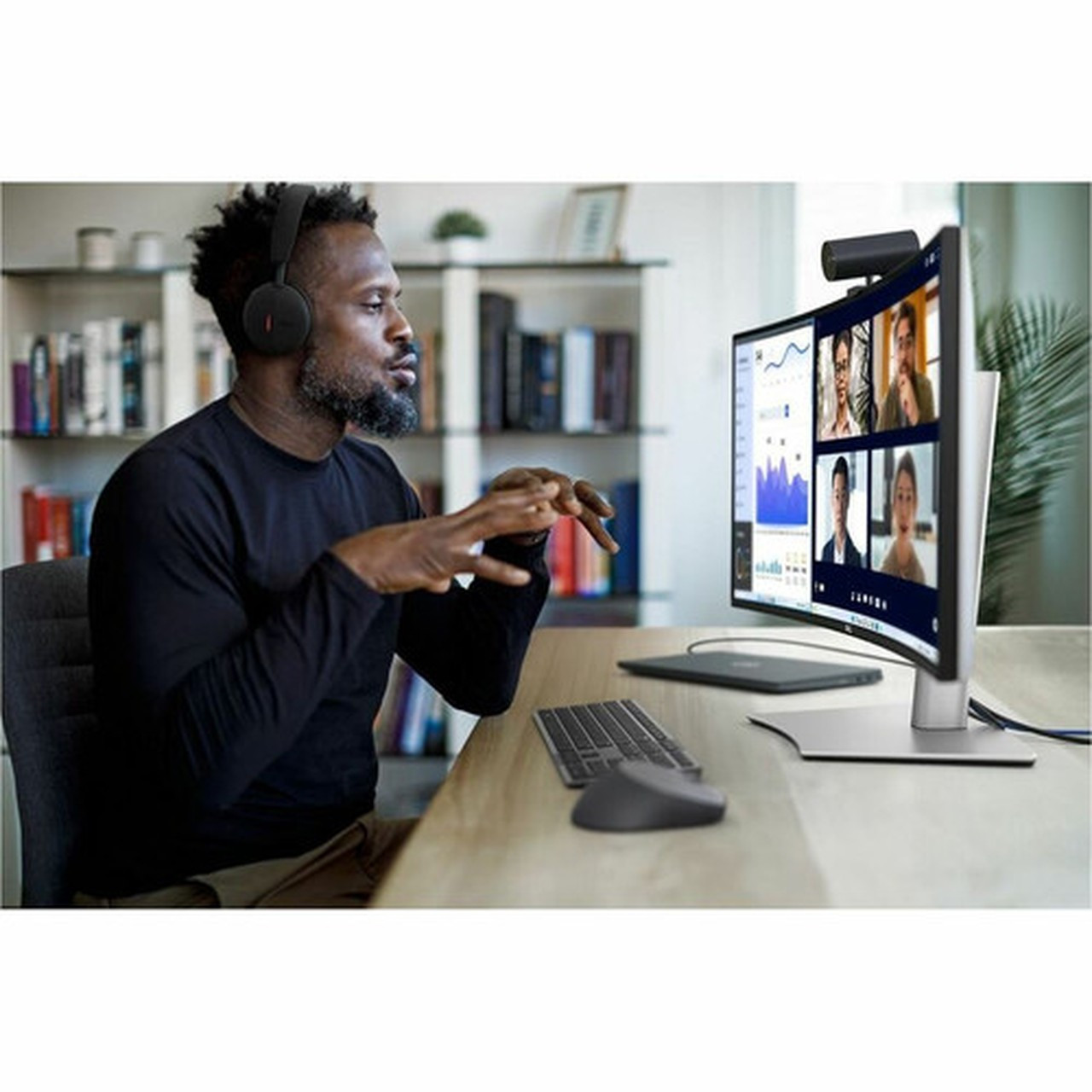 Dell UltraSharp U3425WE 34 Class UW-QHD Curved Screen LED Monitor - 219 - Black Silver - 341 Viewable - In-plane Switching IPS DELL-U3425WE