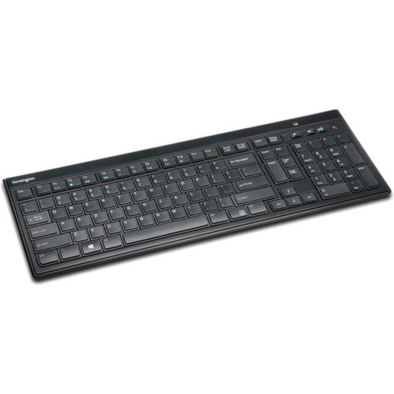 Kensington SlimType Wireless Keyboard - Wireless Connectivity - RF - 33 ft 1005840 mm - 240 GHz - USB Interface Volume Control - K72344US