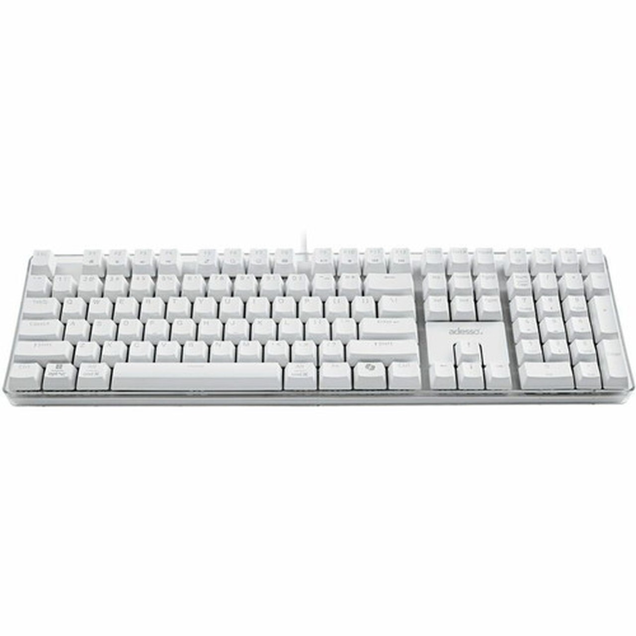 Adesso Multi-OS Illuminated Mechanical Keyboard With CoPilot AI Hotkey - Cable Connectivity - USB Type C Interface - LED - 104 Key My AKB-680UW