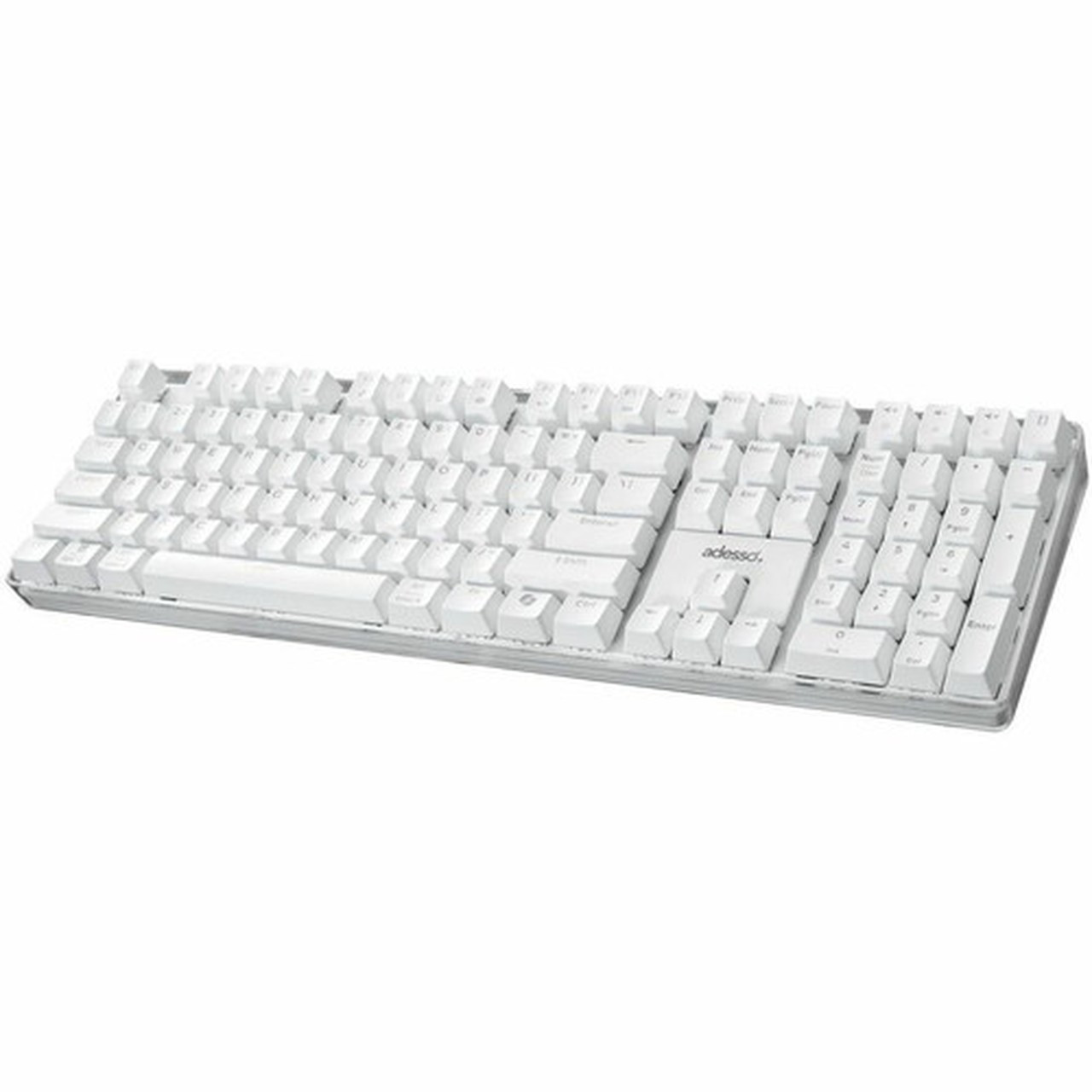 Adesso Multi-OS Illuminated Mechanical Keyboard With CoPilot AI Hotkey - Cable Connectivity - USB Type C Interface - LED - 104 Key My AKB-680UW
