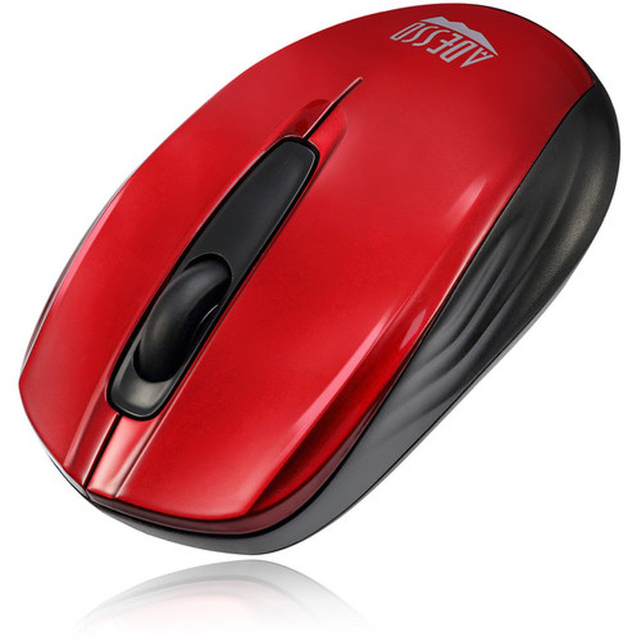 Adesso iMouse S50R - 24GHz Wireless Mini Mouse - Optical - Wireless - Radio Frequency - 240 GHz - Red - USB - 1200 dpi - Scroll - 3 IMOUSE S50R
