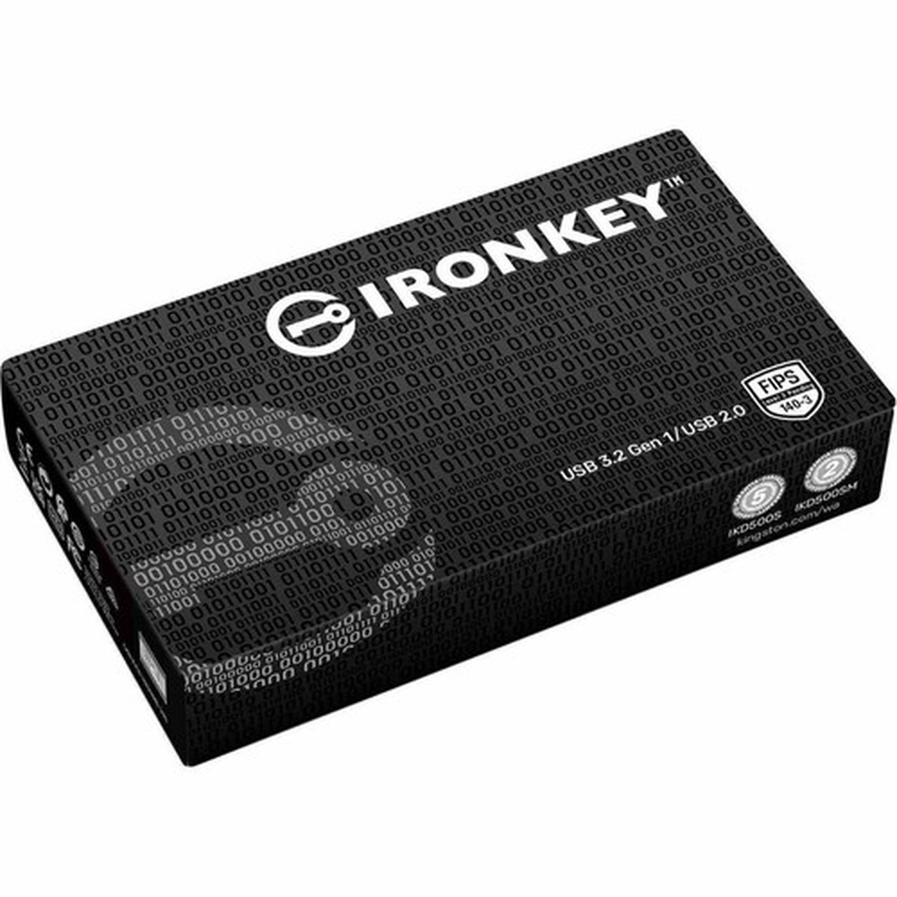 IronKey D500S 16GB USB 32 Gen 1 Type A Flash Drive - 16 GB - USB 32 Gen 1 Type A - 260 MBs Read Speed - 190 MBs Write Speed - IKD500S16GB