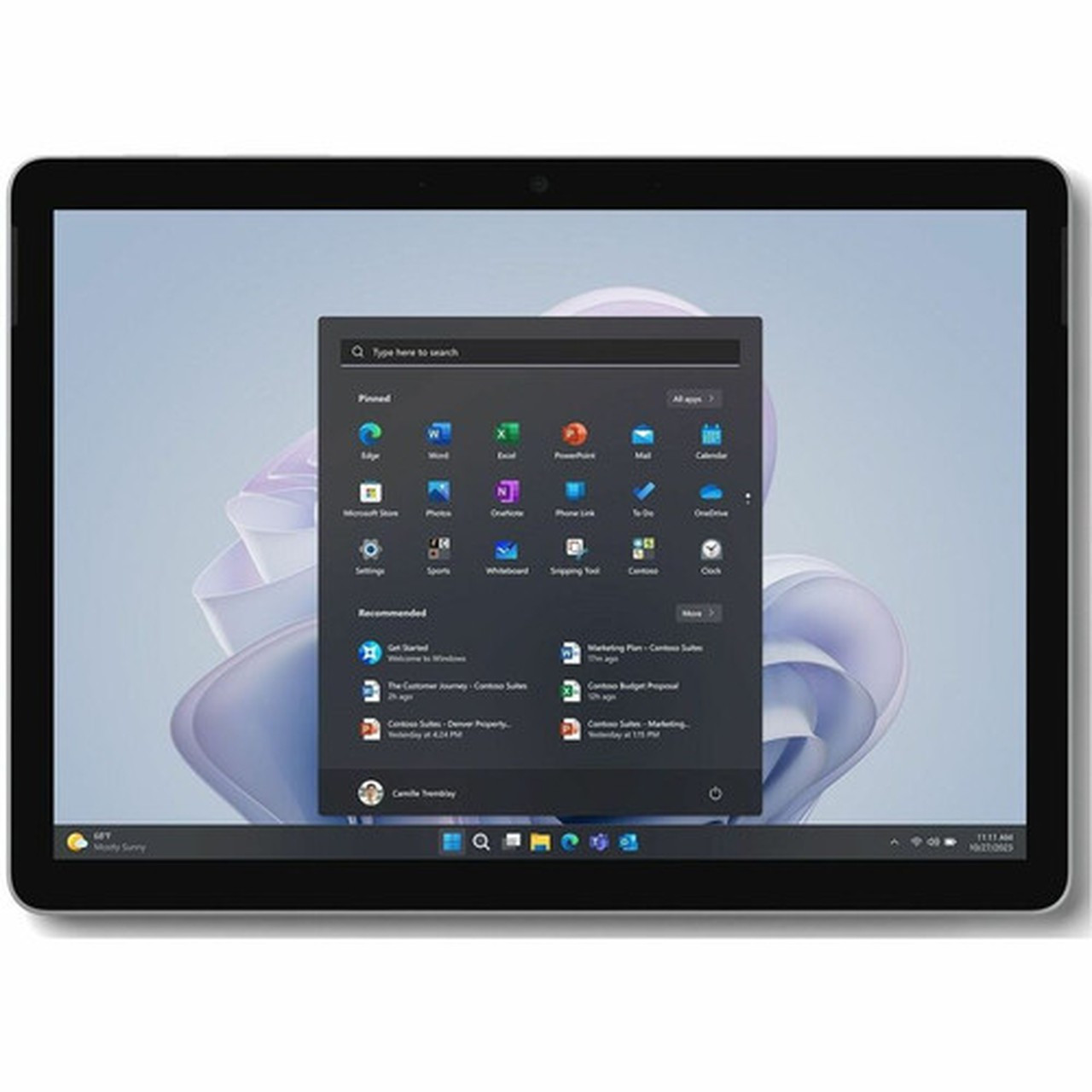 Microsoft Surface Go 4 Tablet - 105 - 8 GB - 256 GB Storage - Windows 11 - Platinum - Quad-core 4 Core N200 - microSDXC Supported XIG-00001