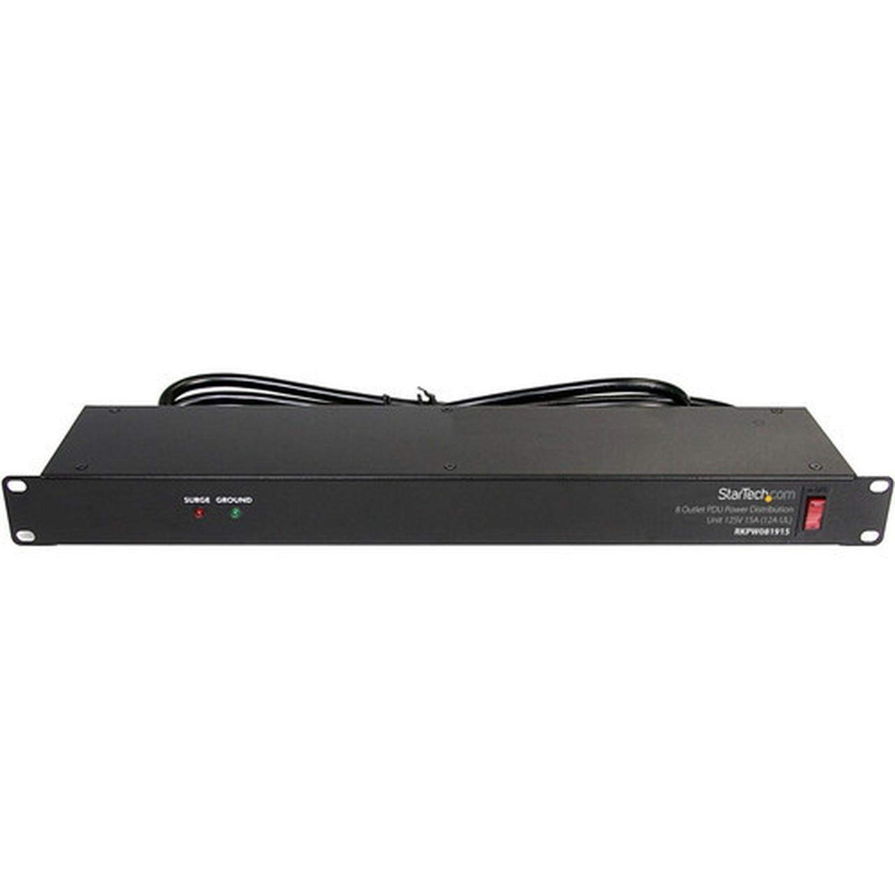 StarTechcom_8_Outlet_Horizontal_1U_Rack_Mount_PDU_Power_Strip_for_Network_Server_Racks_-_Surge_Protection_-_120V15A_-_w_6ft_Power_-_RKPW081915