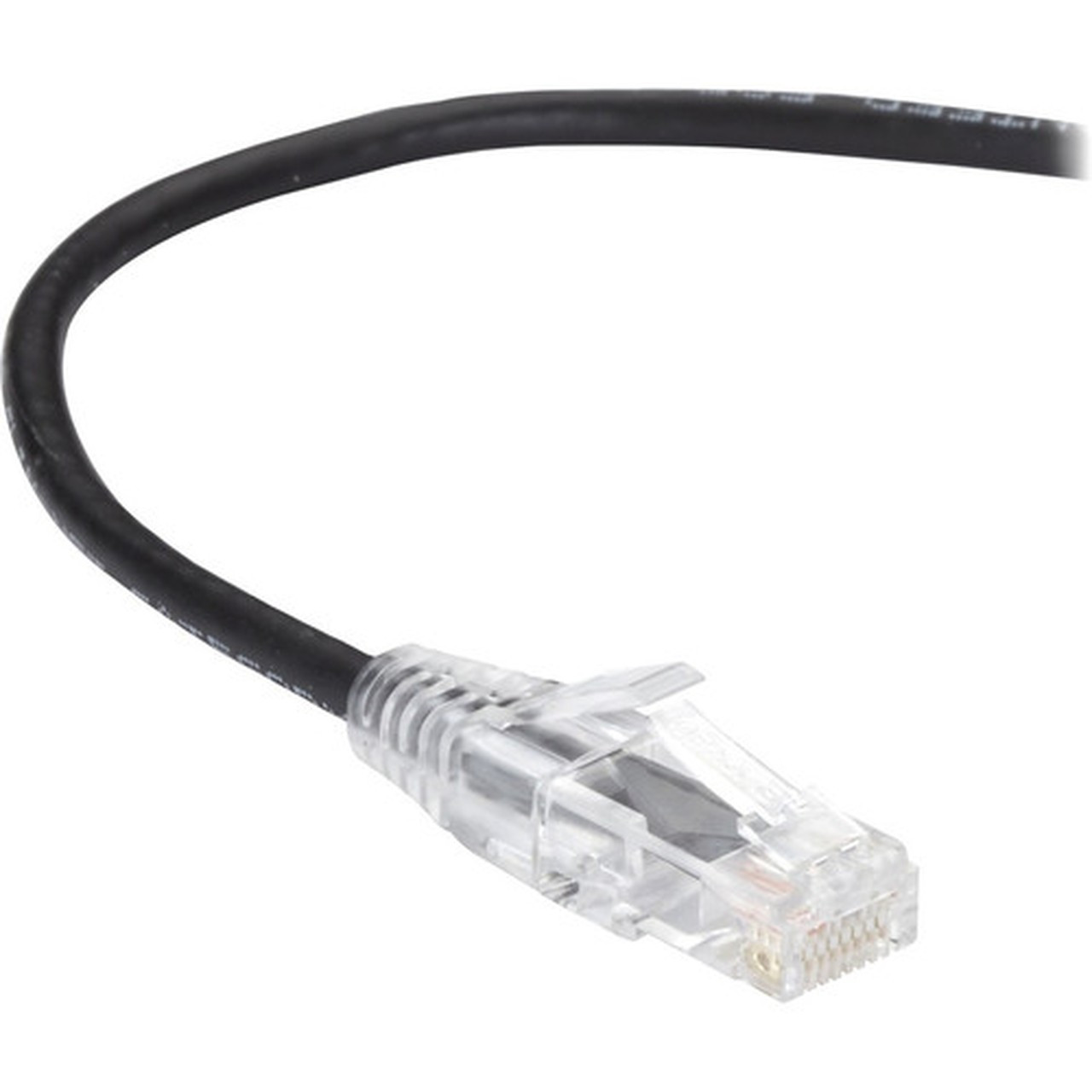 Black Box Slim-Net Cat6 UTP Patch Network Cable - 10 ft Category 6 Network Cable for Patch Panel Wallplate Network Device - First 1 C6PC28-BK-10