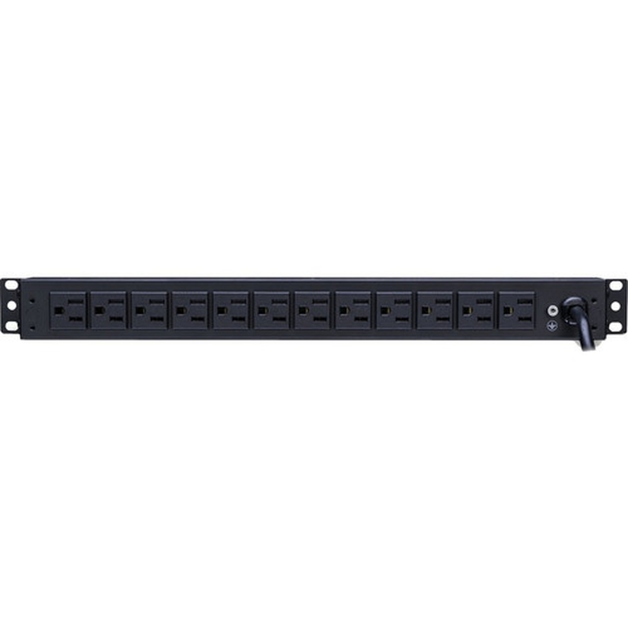 CyberPower Basic PDU15B12R 12-Outlets PDU - Basic - NEMA 5-15P - 12 x NEMA 5-15R - 120 V AC - 1U - Vertical - Rack-mountable PDU15B12R