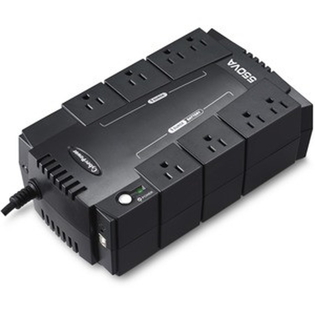 CyberPower_Standby_CP550SLG_550_VA_Desktop_UPS_-_Desktop_-_8_Hour_Recharge_-_2_Minute_Stand-by_-_110_V_AC_Input_-_120_V_AC_120_V_AC_-_CP550SLG