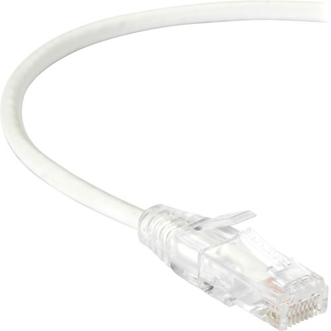 Black Box Slim-Net Cat6 UTP Patch Network Cable - 12 ft Category 6 Network Cable for Patch Panel Wallplate Network Device - First 1 C6PC28-WH-12