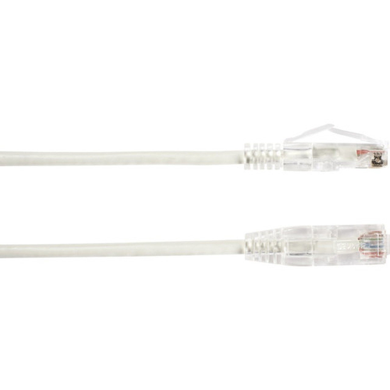 Black Box Slim-Net Cat6 UTP Patch Network Cable - 12 ft Category 6 Network Cable for Patch Panel Wallplate Network Device - First 1 C6PC28-WH-12