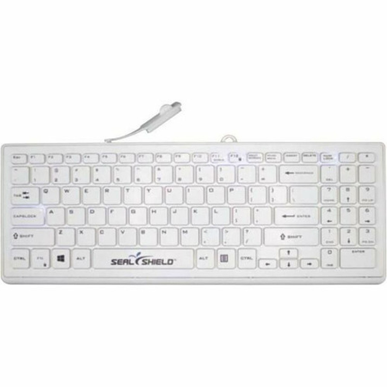 Seal Shield Cleanwipe Keyboard - Cable Connectivity - USB 30 Interface - LED - English US - PC - Scissors Keyswitch - White SSWKSV101PRO