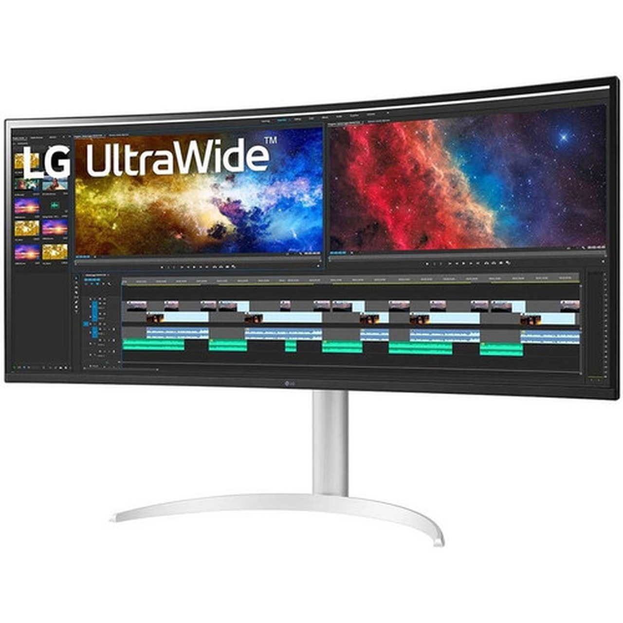 LG Ultrawide 38BP85C-W 38 Class UW-QHD Curved Screen Gaming LCD Monitor - 219 - Black White Silver - 375 Viewable - In-plane - 38BP85C-W