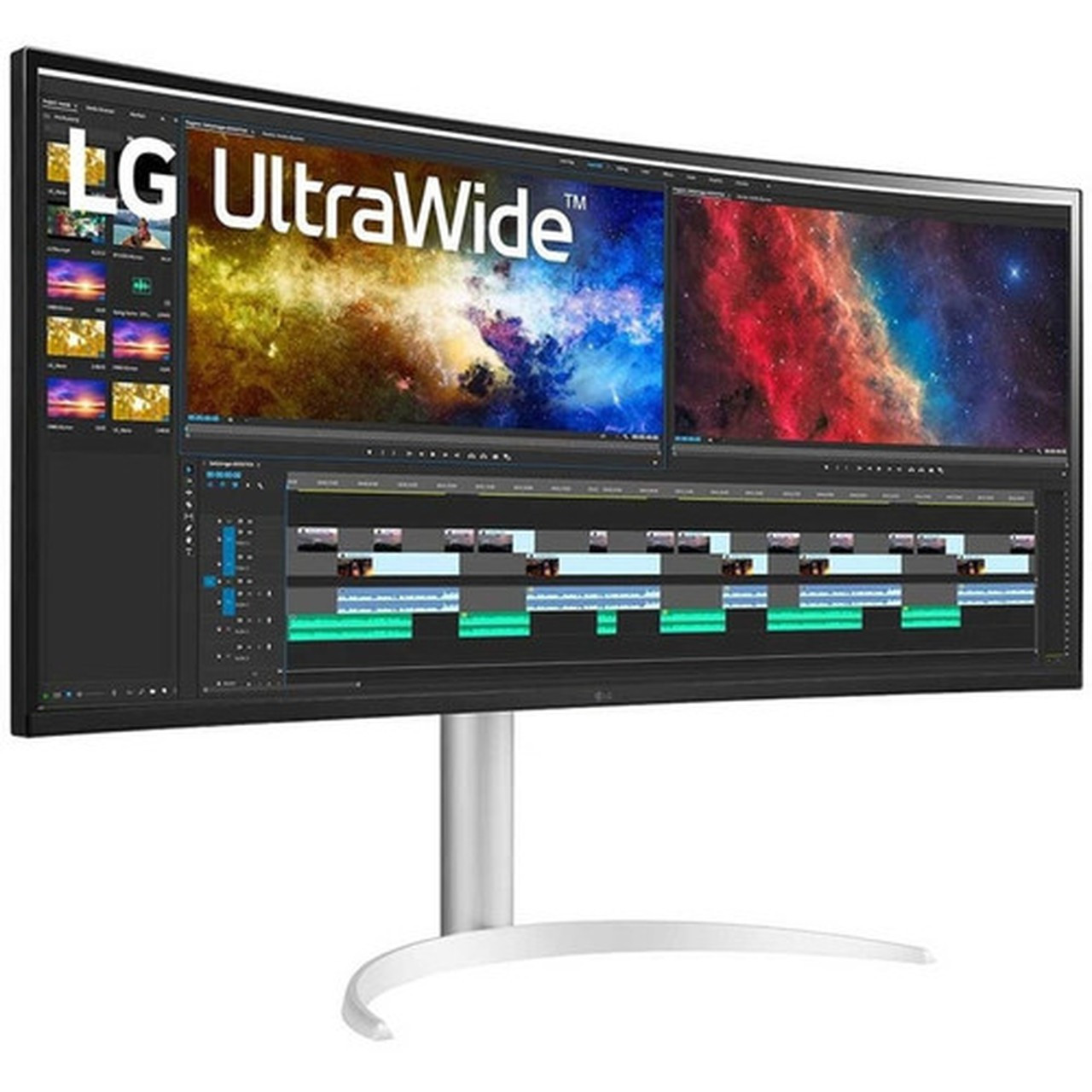 LG Ultrawide 38BP85C-W 38 Class UW-QHD Curved Screen Gaming LCD Monitor - 219 - Black White Silver - 375 Viewable - In-plane - 38BP85C-W
