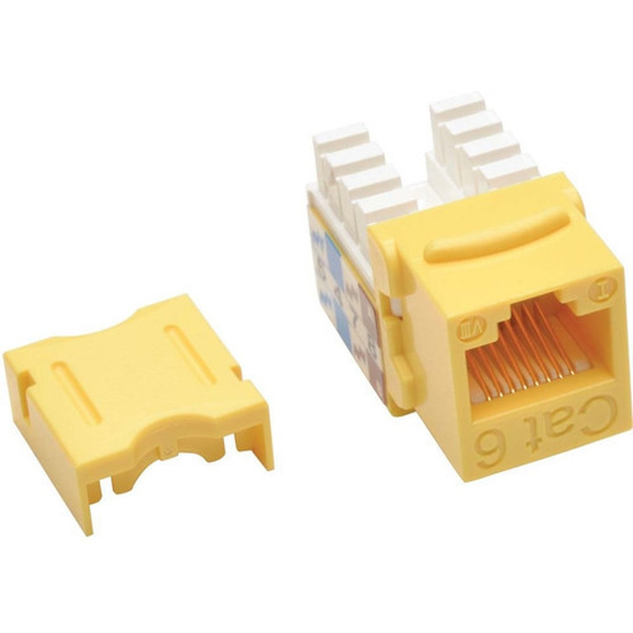 Tripp_Lite_N238-001-YW_Cat6_110-punch_Down_Keystone_Jack_-_1_x_RJ-45_Female_-_Yellow_-_TAA_Compliant_N238-001-YW
