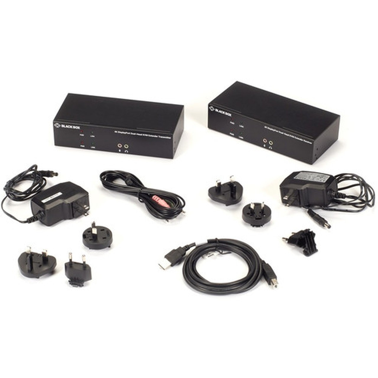 Black Box KVXLCDP-200 Video Extender TransmitterReceiver - 2 Input Device - 2 Output Device - 32808 ft 100000 mm Range - 4 x - 5 x KVXLCDP-200
