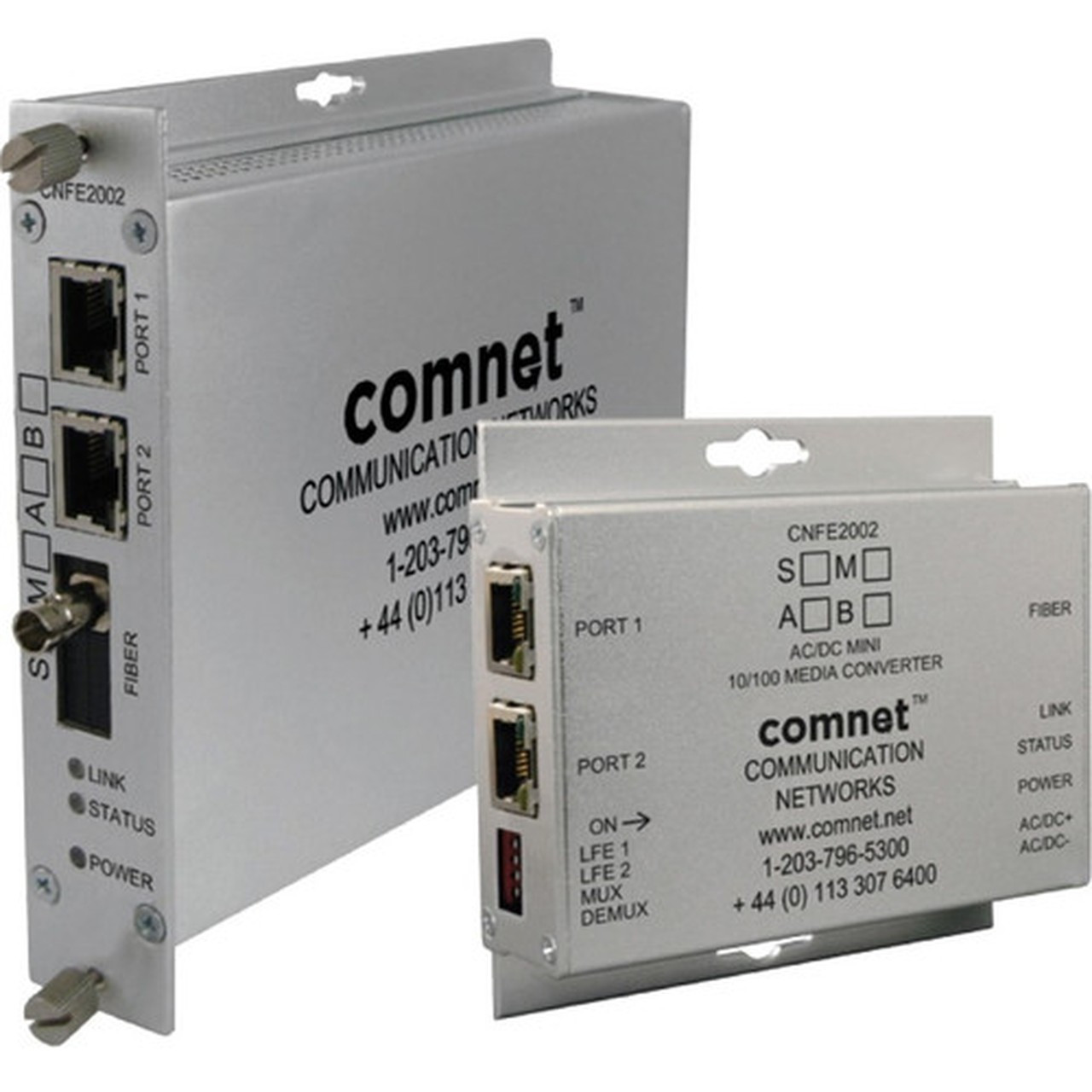 ComNet 2 Channel 10100 Mbps Ethernet 13101550nm - 2 x Network RJ-45 - 1 x SC Ports - SimplexSC Port - Single-mode - Fast Ethernet CNFE2004S1A