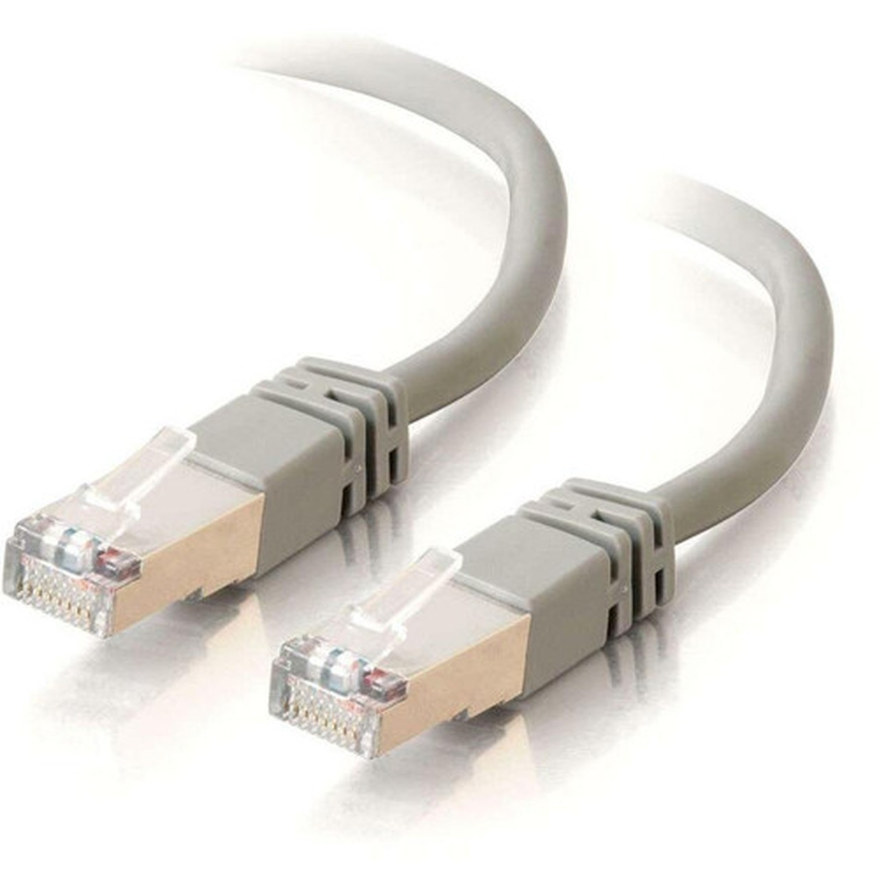 C2G 14 ft Cat5e Molded Shielded Network Patch Cable - Gray - 14 ft Category 5e Network Cable - First End 1 x RJ-45 - Male - Second 1 27260