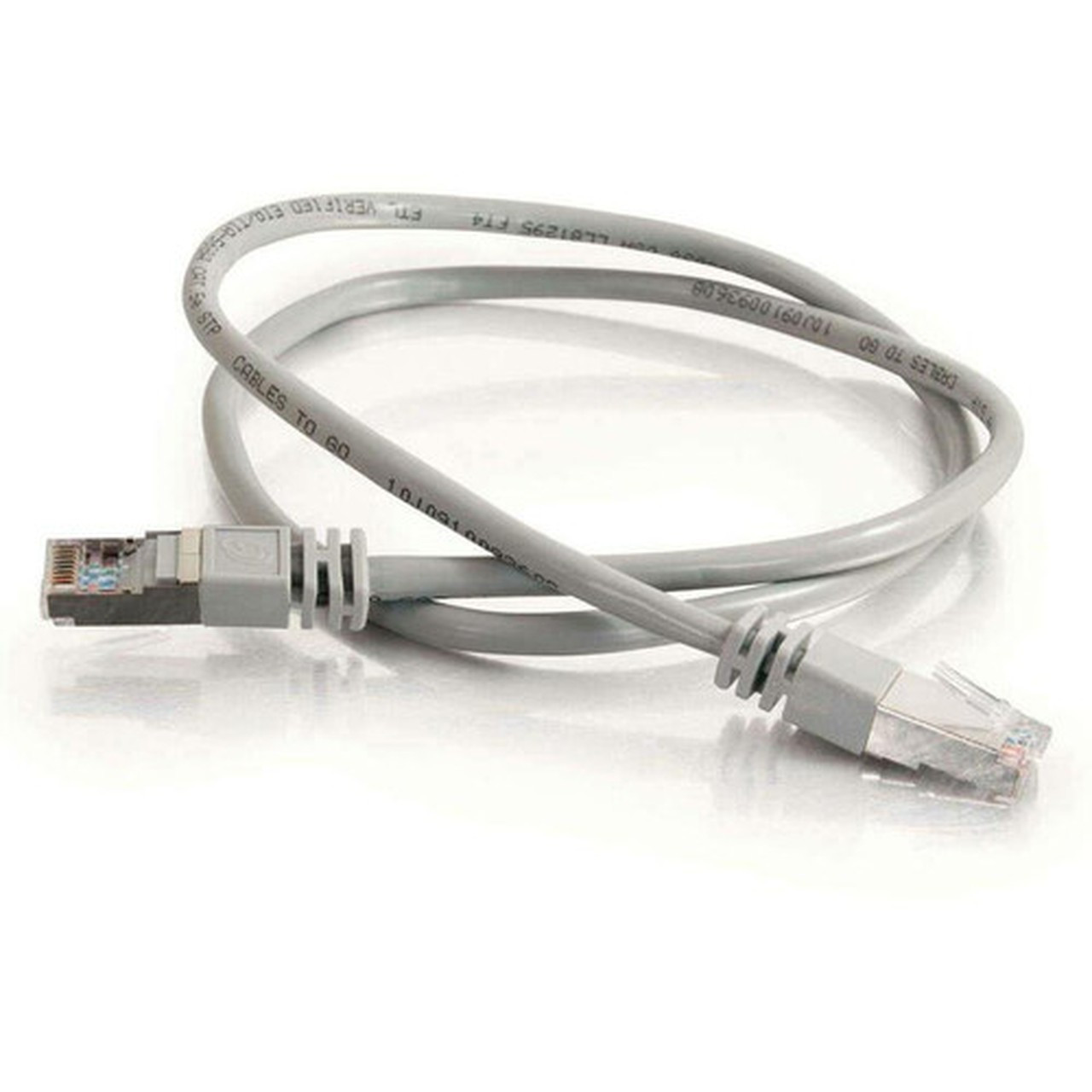 C2G 14 ft Cat5e Molded Shielded Network Patch Cable - Gray - 14 ft Category 5e Network Cable - First End 1 x RJ-45 - Male - Second 1 27260