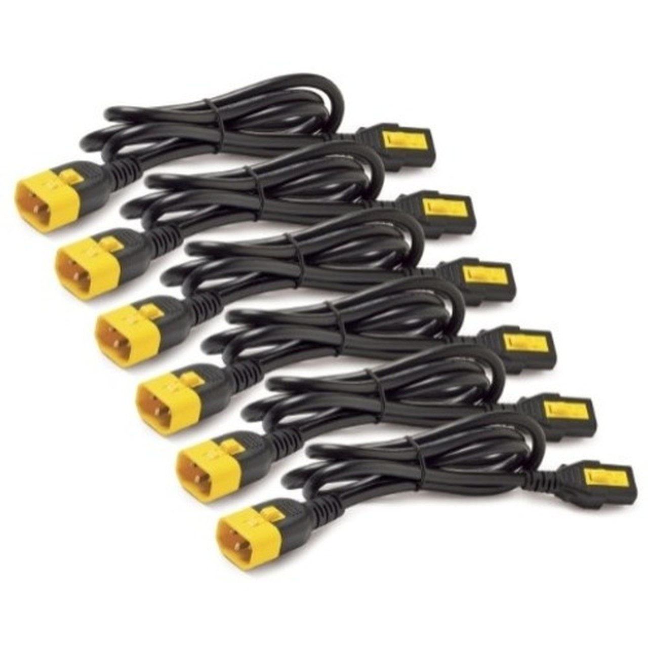 APC by Schneider Electric Power Cord Kit 6 ea Locking C13 to C14 12m - For PDU - Black - 39 ft Cord Length - IEC 60320 C13  - AP8704S-WW