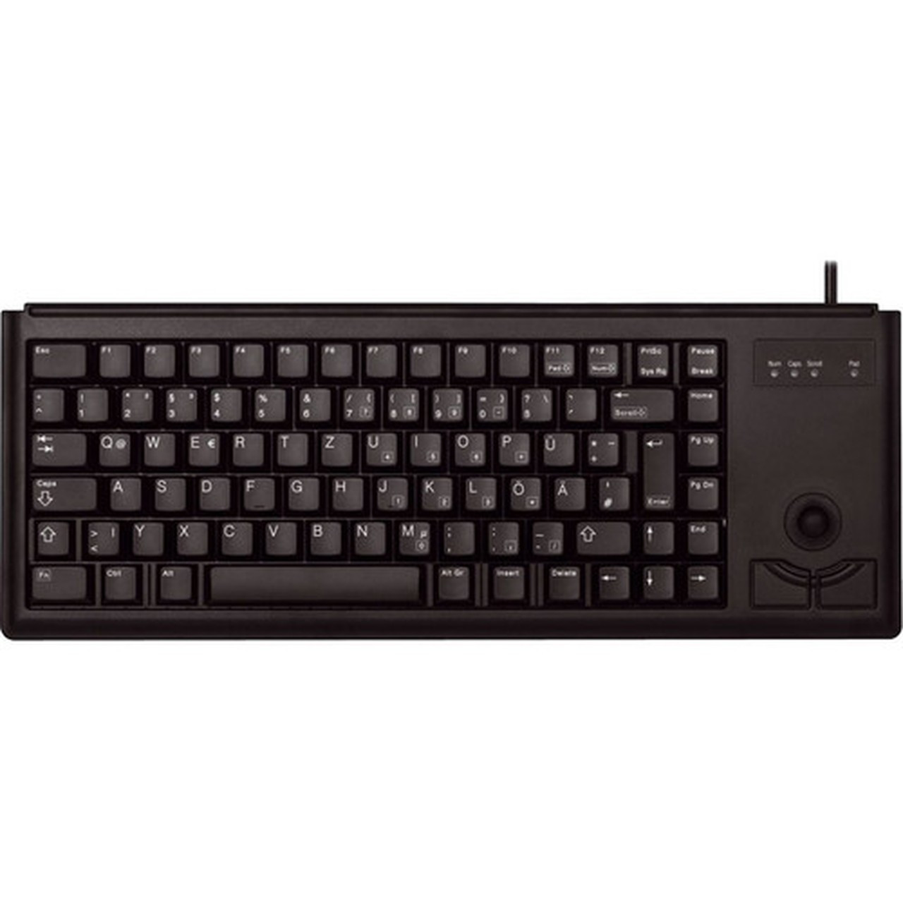 Cherry UltraSlim G84-4420 POS Keyboard - 83 Keys - QWERTY Layout - PS2 - Black G84-4420LPBEU-2
