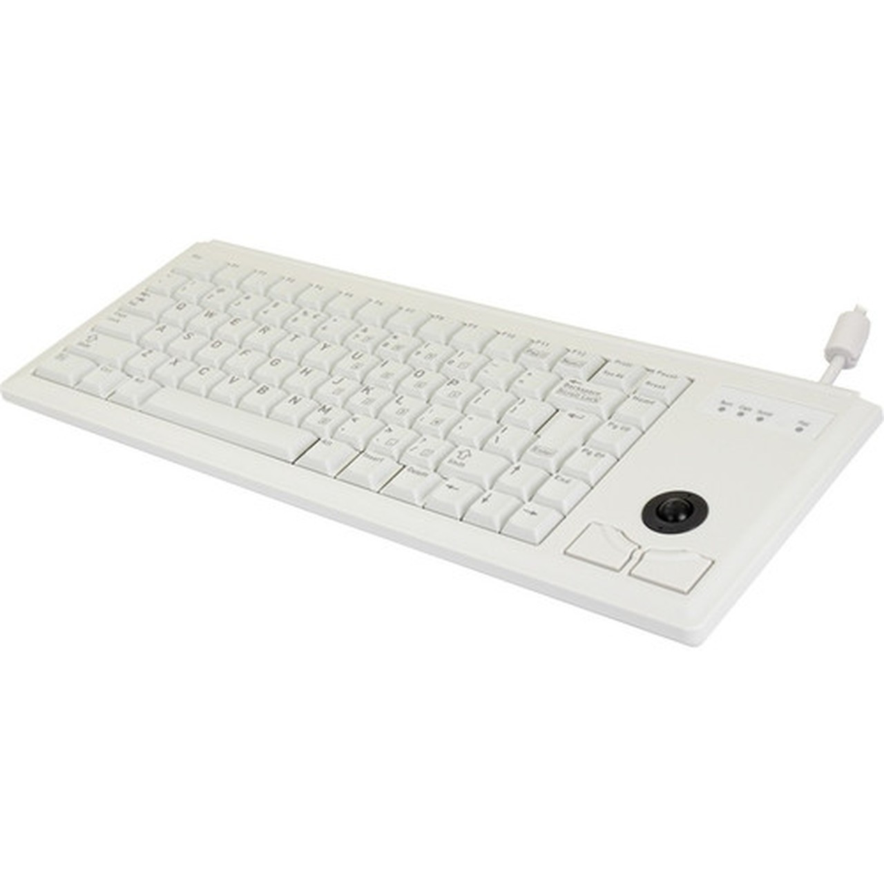 CHERRY COMPACT USB KEYBOARD - Cable Connectivity - USB Interface - 83 Key - English US - Trackball - ML Keyswitch - Light Gray - TAA G84-4420LUBEU-0