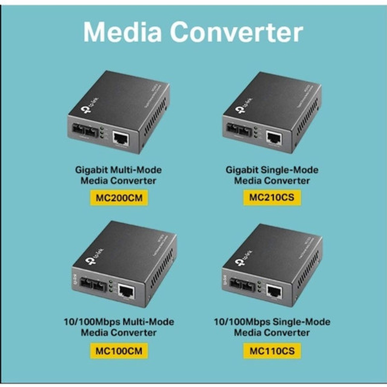 TP-Link MC100CM Fast Ethernet Media Converter - 1 x Network RJ-45 - 1 x SC Ports - Multi-mode - Fast Ethernet - 10100Base-TX - 12 MC100CM