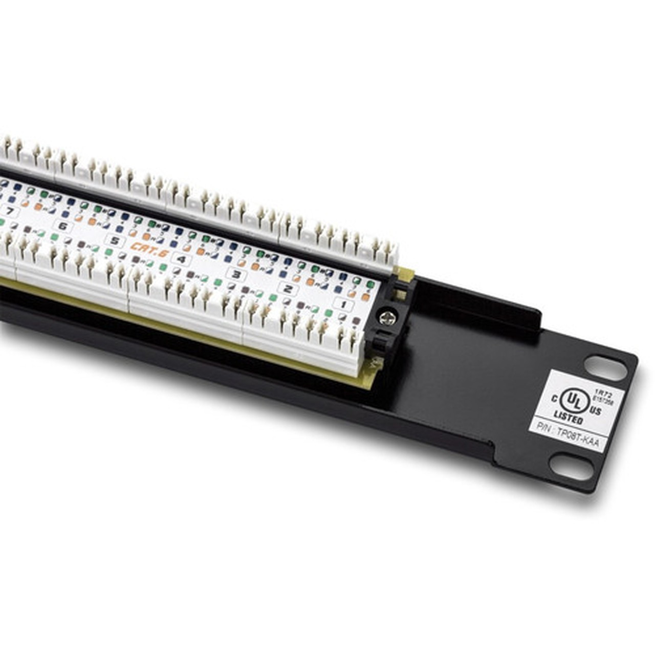 TRENDnet 8-Port Cat6 Unshielded Patch Panel TC-P08C6 Rackmount 10 Inch Wide 8 x Gigabit RJ-45 Ethernet Ports Pre-numbered Ports TC-P08C6