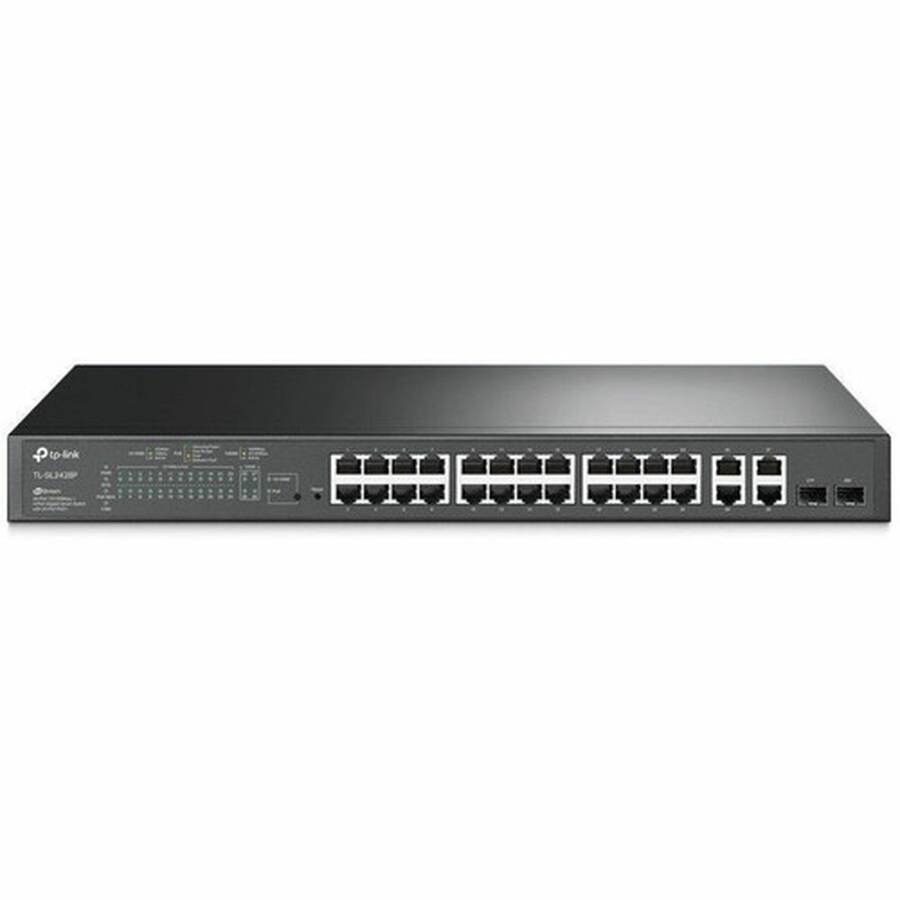 TP-Link JetStream 24-Port 10100Mbps  4-Port Gigabit Smart Switch with 24 Port PoE - 24 Ports - Manageable - Gigabit Ethernet - - 2 SL2428P