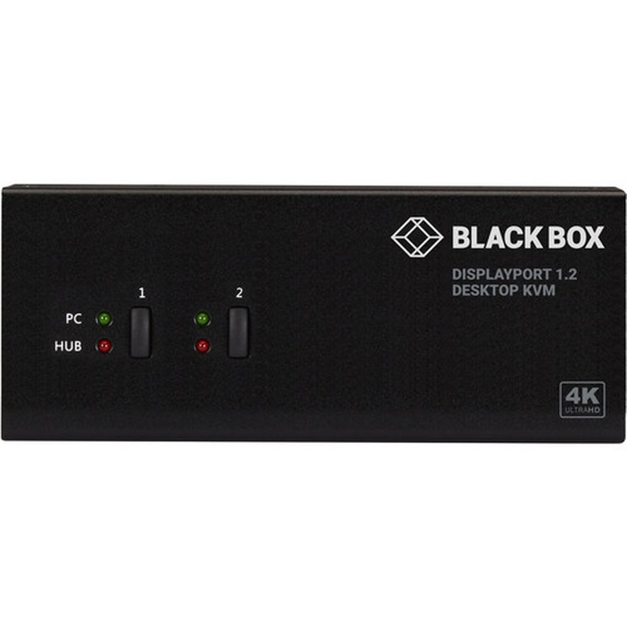Black Box KVM Switch - Dual-Monitor DisplayPort 12 4K 60Hz USB 30 Hub Audio - 2 Computers - 1 Local Users - 3840 x 2160 - 6 KV6222DP
