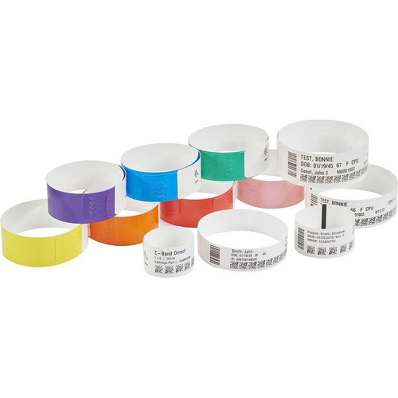 Zebra Wristband Polypropylene 1 x 11in Direct Thermal Zebra Z-Band Direct Green HC100 - 1 Width x 11 Length - 200Cartridge - - 6  10006995-3K