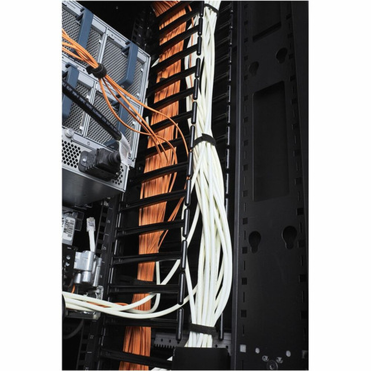 APC by Schneider Electric Vertical Cable Manager for NetShelter SX 750mm Wide 48U Qty 2 - Cable Pass-through - Black - 1 - 48U Rack AR7588