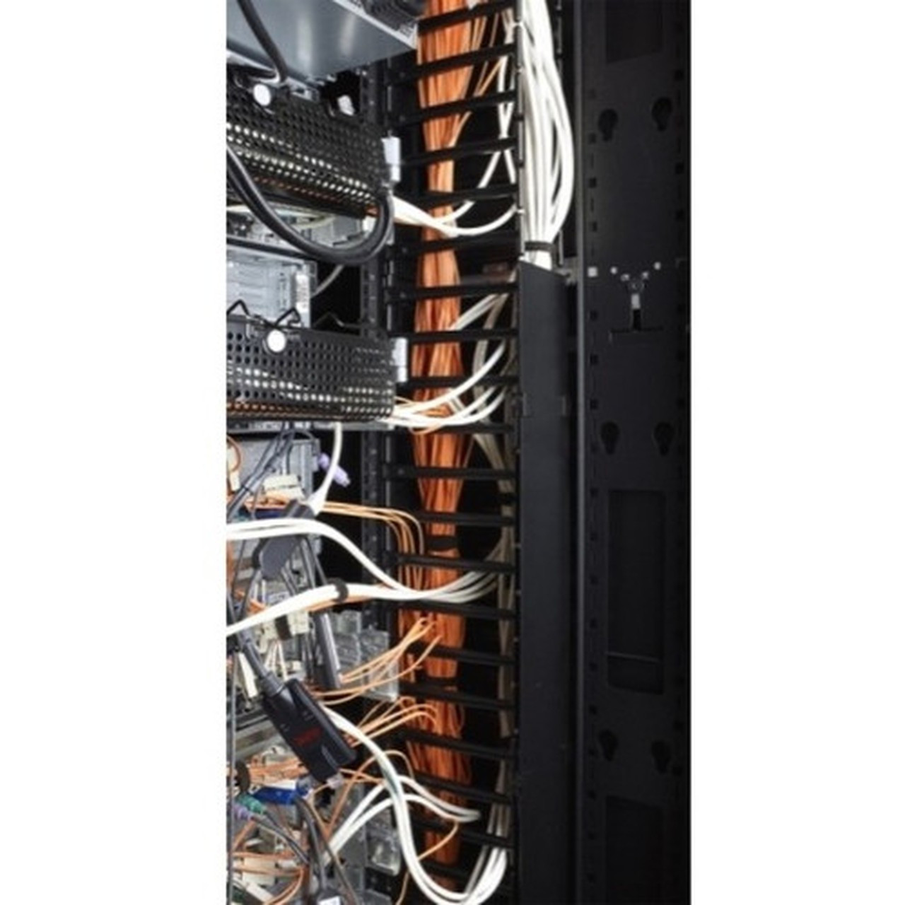 APC by Schneider Electric Vertical Cable Manager for NetShelter SX 750mm Wide 48U Qty 2 - Cable Pass-through - Black - 1 - 48U Rack AR7588