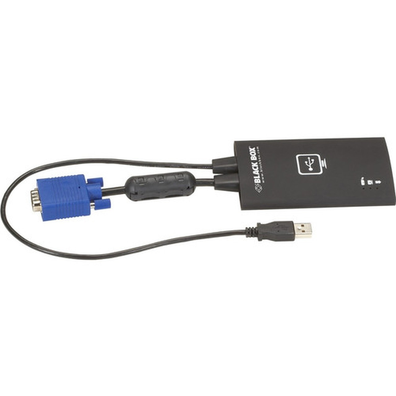 Black Box USB Laptop Console Crash Cart Adapter - 1 Local Users - WUXGA - 1920 x 1200 Maximum Video Resolution - 1 x USB x VGA - For KVT100A