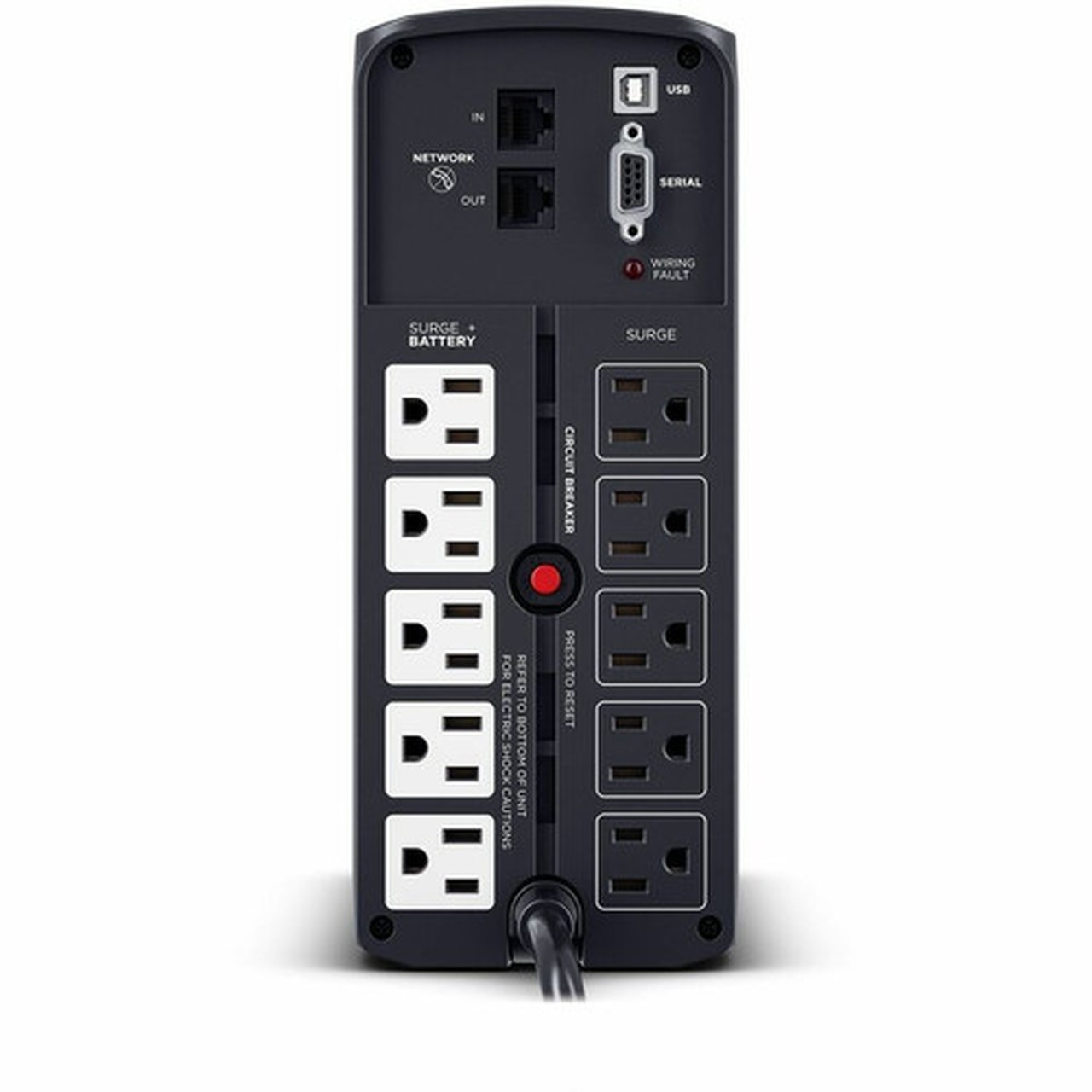 CyberPower_CP1000PFCLCD_UPS_1000VA_600W_PFC_compatible_Pure_sine_wave_-_1000VA600WMini-tower_3Minute_Full_Load_-_10_x_NEMA_5-15R_-_CP1000PFCLCD