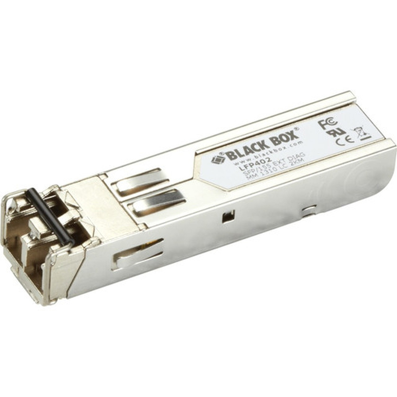 Black Box SFP 155-Mbps Fiber with Extended Diagnostics 1310-nm Multimode 2 km LC - For Data Networking Optical Network - 1 x LC - LFP402