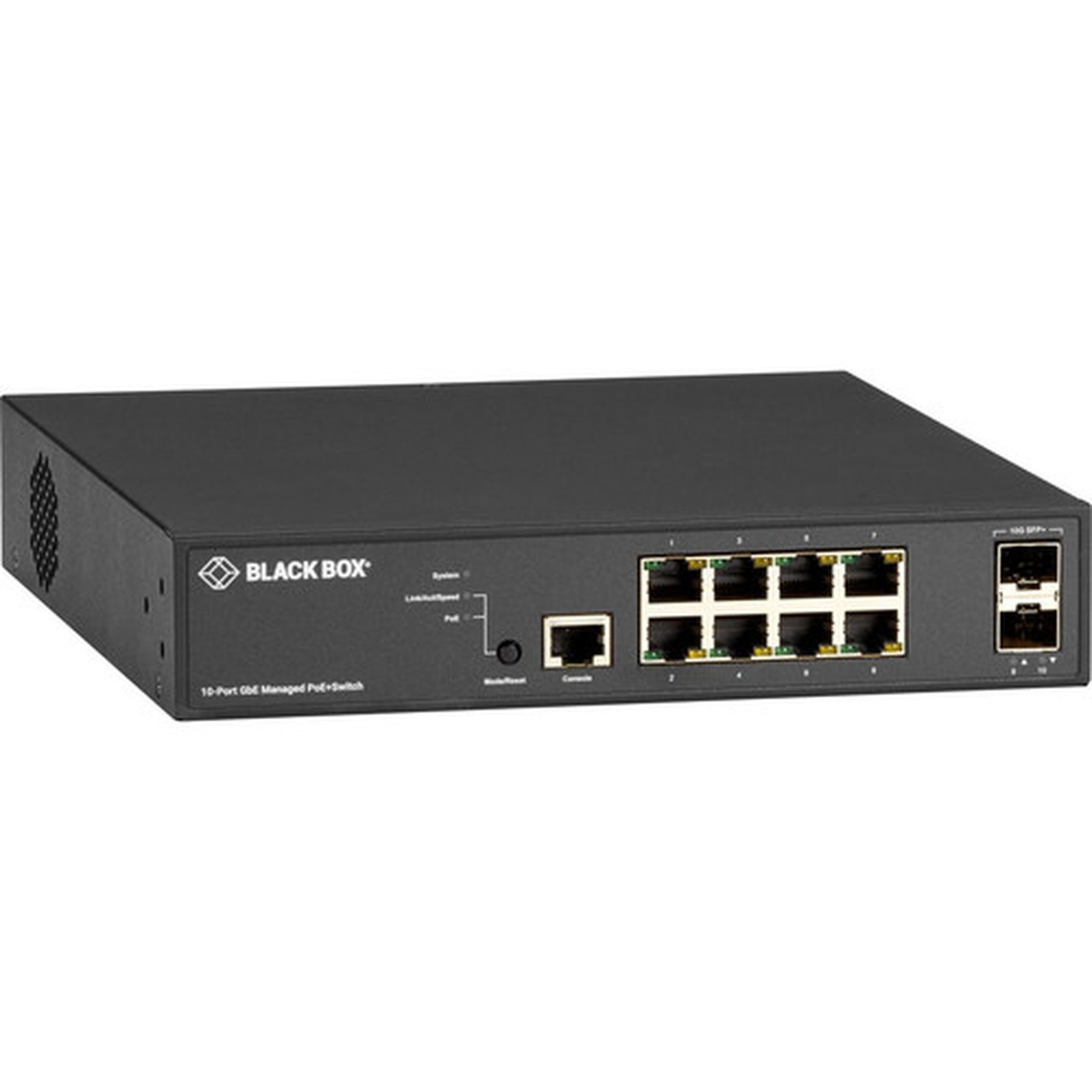 Black Box LPB3000 Ethernet Switch - 8 Ports - Manageable - Gigabit Ethernet 10 Gigabit Ethernet - 101001000Base-T 10GBase-X - TAA LPB3010A